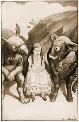 "Alice begann ihnen ihre Abenteuer zu erzählen", Illustration für Lewis Carrolls Alice im Wunderland, 1901